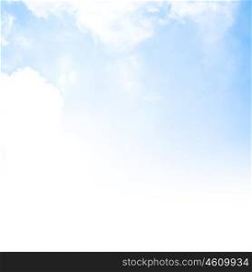 Image of blue sky background, fresh air, abstract natural border, text space, sunny day, cumulus clouds, open heaven, peaceful landscape, textured wallpaper, good weather &#xA;