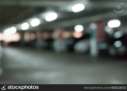 image of blurred car park at department store
