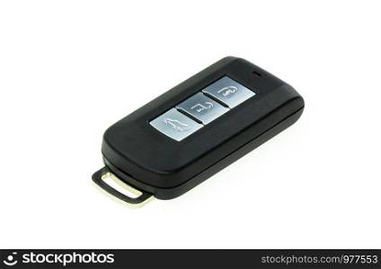 Image of car keys remote isolated on white background.