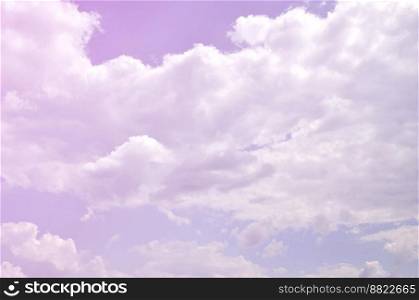Image of clear blue sky and white clouds on day time for background usage