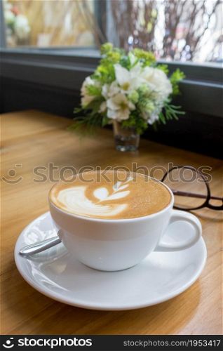 Image Of Coffee Latte Art, Relax Food Drink.