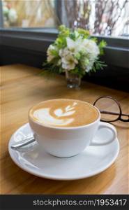 Image Of Coffee Latte Art, Relax Food Drink.