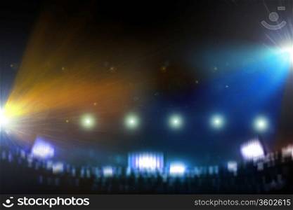 Image of defocused stadium lights at night
