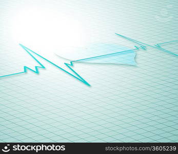 Image of heart beat picture on a colour background