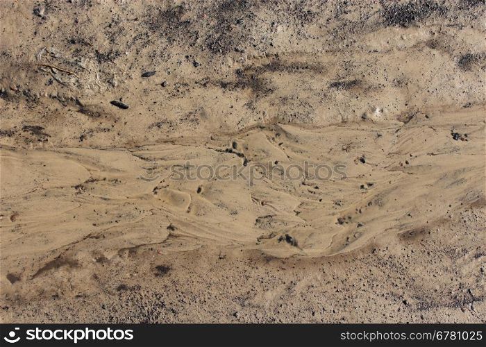 image of layer of a dirt and mudflow