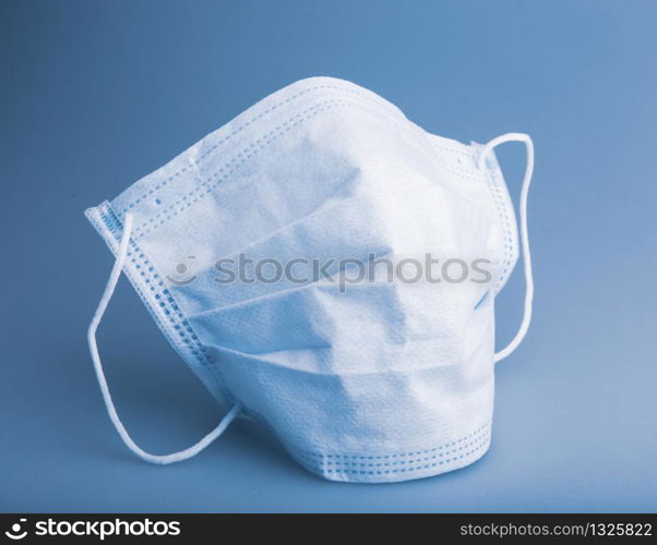 Image of medical face protection mask. A surgical mask, also called a FFP (filtering facepiece particles)