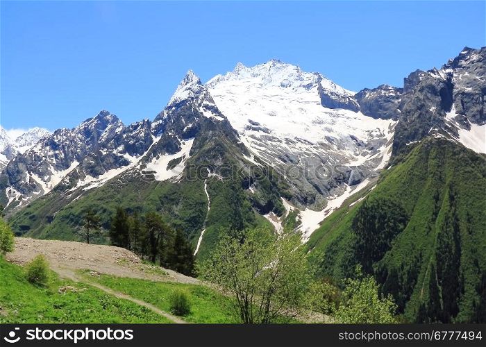 Image of scenery Caucasus mountains in Russia