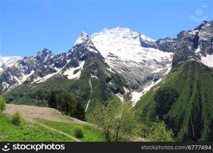 Image of scenery Caucasus mountains in Russia