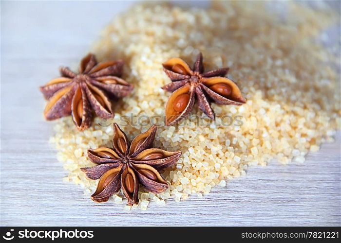 Image of still life with anise and sugar