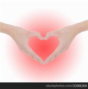 image of the Hand make a heart.