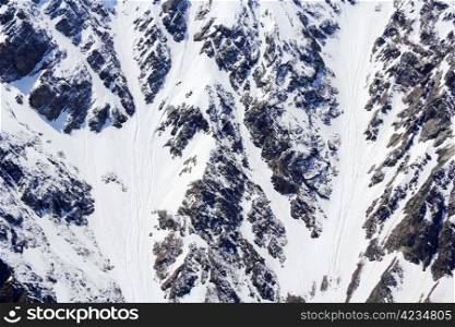 Image of the snow mountains texture