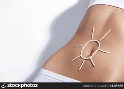 Image of the sun on your body girl