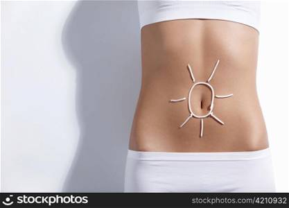 Image of the sun on your body girl