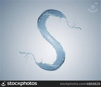 Image of water splashes against light blue background