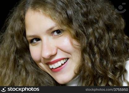 Image of young woman with long brown hair