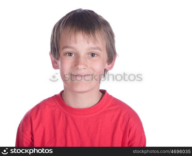 image on a happy boy isolated on white background. boy on white background
