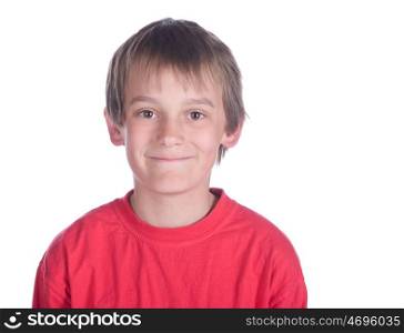image on a happy boy isolated on white background. boy on white background