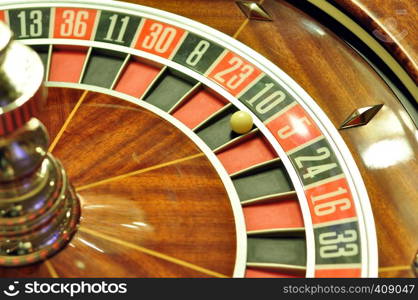 image with a casino roulette wheel with the ball on number 10