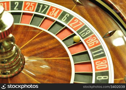 image with a casino roulette wheel with the ball on number 13