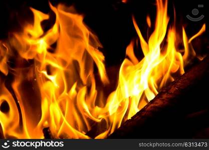 Image with red flame on black background