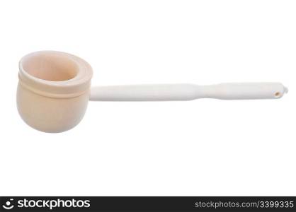 Image wooden ladle for the sauna. Isolated on white background