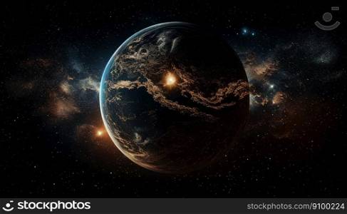 Imagery of imaginary planets for your cosmic image. Ai generated.