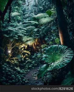 Imagine a deep jungle scene. Imagine a deep jungle scene AI Generated