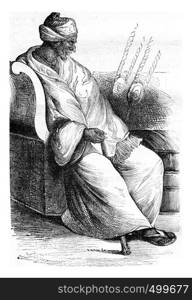 Imam of Dakar, The King of the St Andre River, vintage engraved illustration. Magasin Pittoresque 1841.