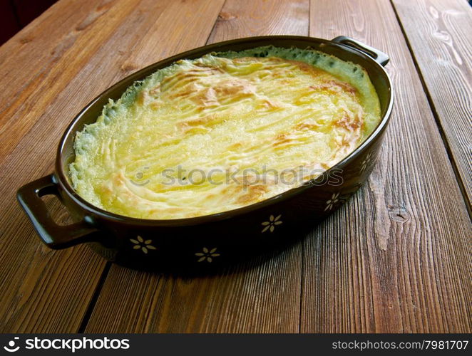 Imelletty perunalaatikko - Sweetened potato casserole. traditional Finnish dish from Kymenlaakso