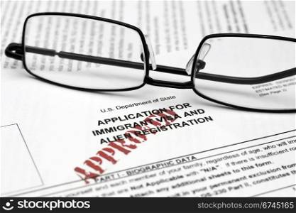 Immigrant visa form