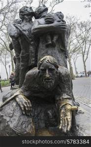 Immigrants statues, Eisenhower Mall, Battery Park, Manhattan, New York City, New York State, USA