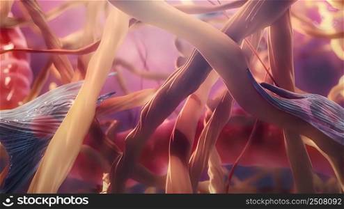immune system and defense system 3D illustration. immune system and defense system