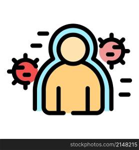 Immunology icon. Outline immunology vector icon color flat isolated. Immunology icon color outline vector