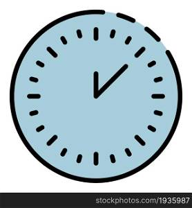 Import time icon. Outline import time vector icon color flat isolated. Import time icon color outline vector