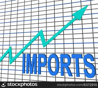 Imports Graph Chart Showing Increase Purchase Abroad