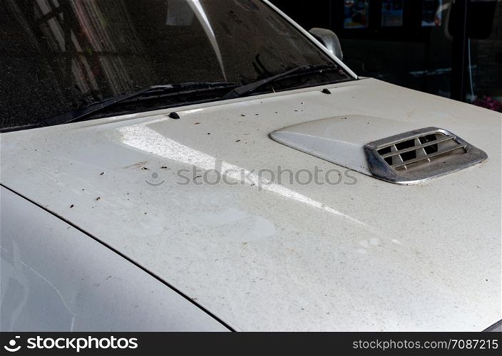 Impurities on the surface of the car.