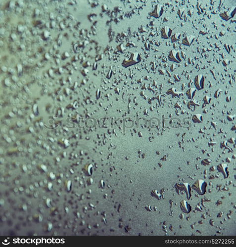 in a car after the rain some drops of water blurred like concept of wet