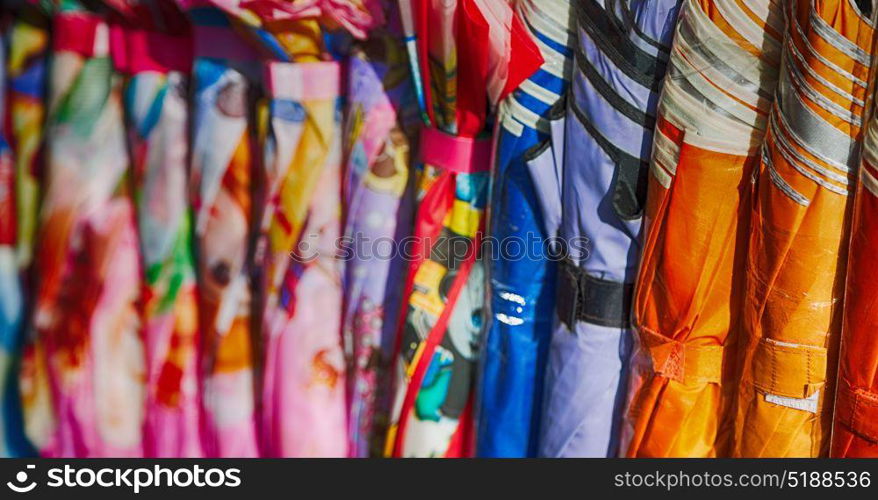 in a philippines market texture of umbrella for kids