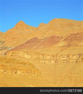 in africa morocco the atlas dry mountain ground isolated hill