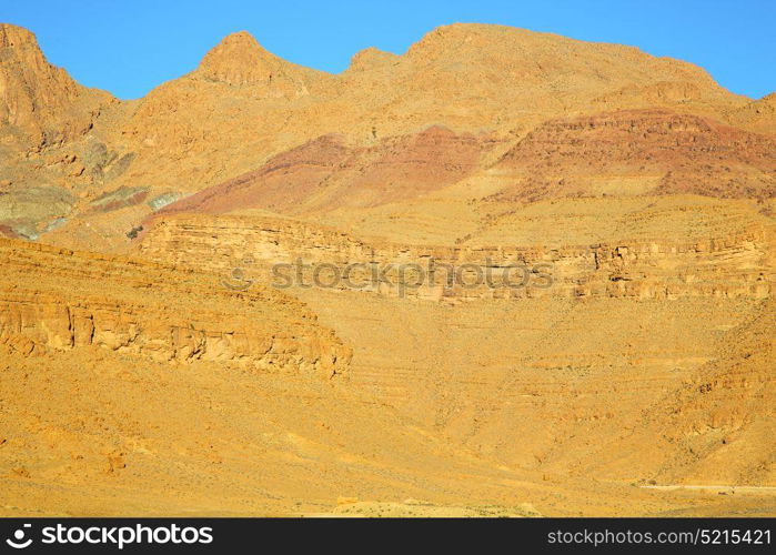 in africa morocco the atlas dry mountain ground isolated hill valley