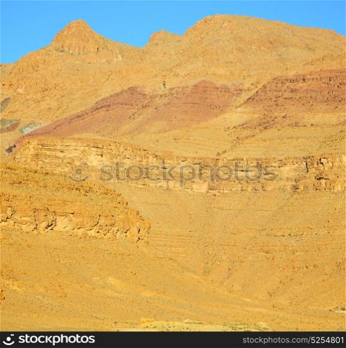 in africa morocco the atlas dry mountain ground isolated hill valley