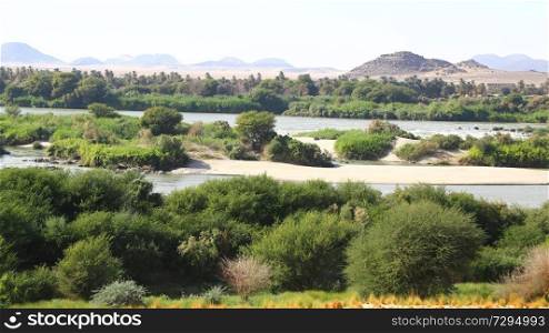 in africa sudan kerma the four cataract of the nile and nature near the river
