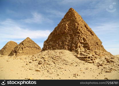 in africa sudan napata karima the antique pyramids of the black pharaohs in the middle of the desert 