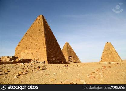 in africa sudan napata karima the antique pyramids of the black pharaohs in the middle of the desert
