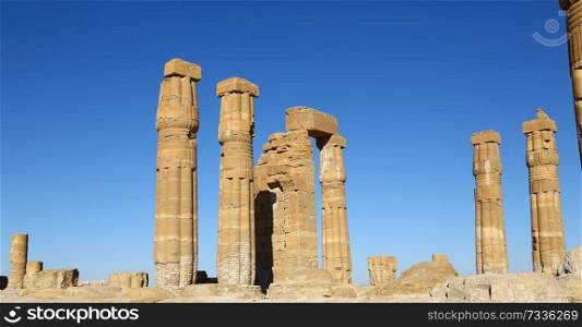 in africa sudan soleb the antique temple of the black pharaohs in the middle of the desert