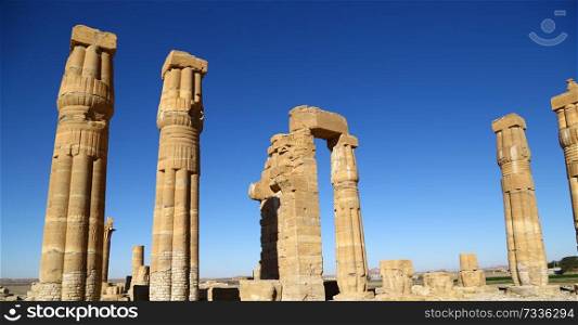 in africa sudan soleb  the antique temple of the black pharaohs in the middle of the desert
