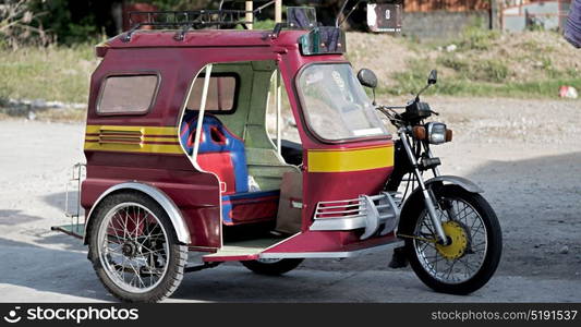 in asia philipphines the typical tuk tuk motorbike for tourist