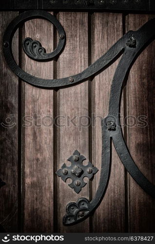 in austalia sydney the antique door and the metal in the entrance of the church