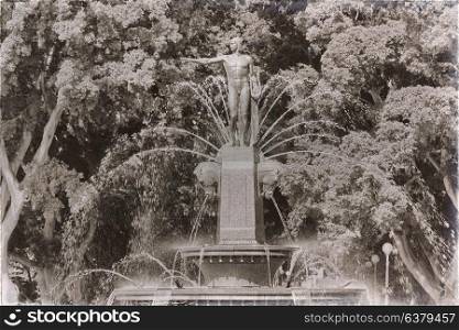 in austalia sydney the antique fountain near the park