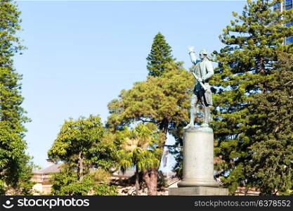 in austalia sydney the antique statue of captain cook in hyde park